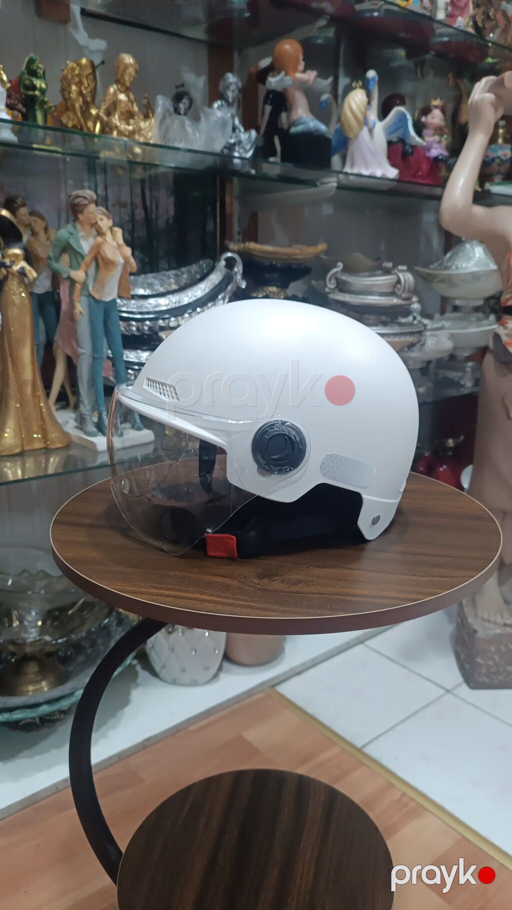 Ağ rəngdə şəhər tipli motosiklet və Skuterlər üçün dəbilqə Hər növ — Motosiklet geyimi, Bakı (6)