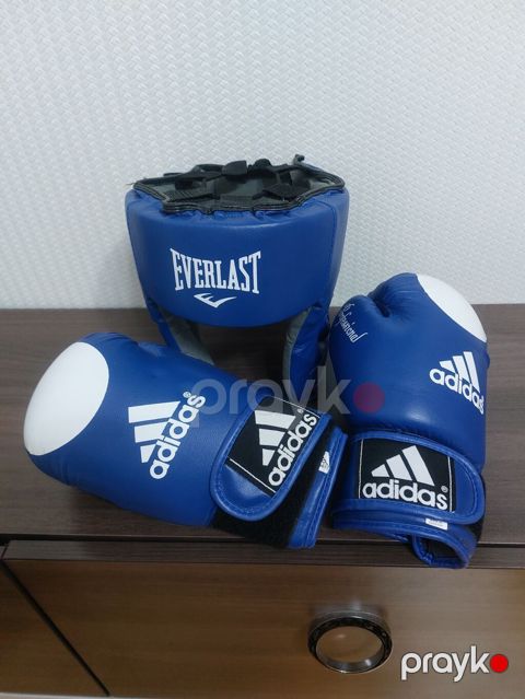 Boks dəsti – Adidas əlcəkləri + Everlast başlıq - Brend və model — Bakı