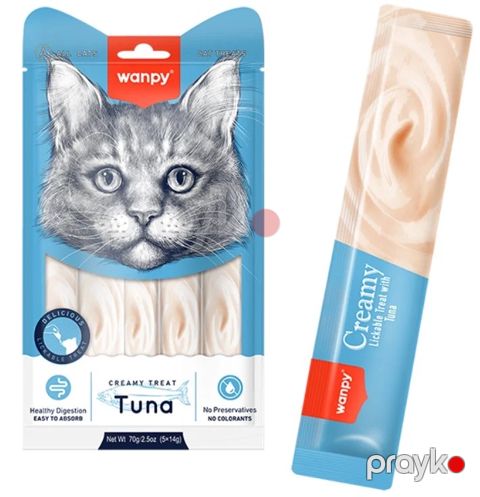 Pişiklər üçün məzə Wanpy Creamy Treat, tuna ilə, 70 q — Bakı