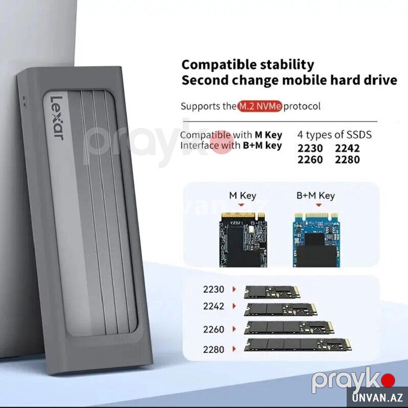 Lexar nvme ssd case — Mallar, Bakı (2)