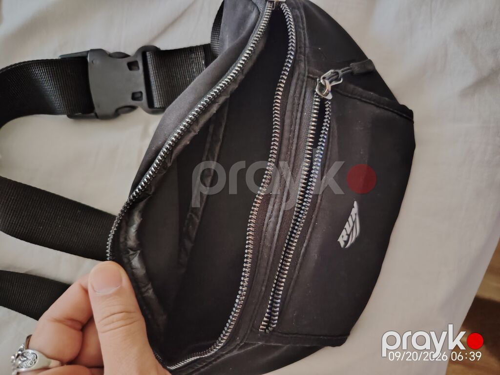 Qara bel/çiyin çantası – “RUN” loqolu - Tip: bel çantası (fanny pack — Çantalar, çamadanlar, cüzdanlar, Bakı (3)