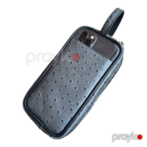 Borsetka ORI Leather, boz, 10.5 sm, 21 sm, təbii dər — Bakı