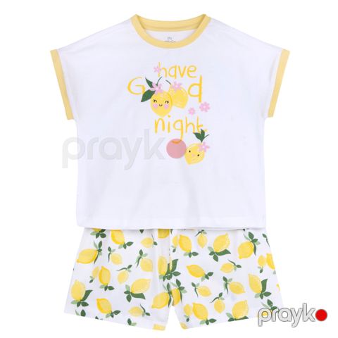 Qızlar üçün şortlu pijama dəsti Chicco 9101570000000-33, rəngbərəng, pambıq/elastan, ölçü 7 yaş — Bakı