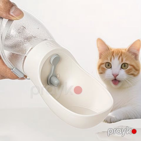 İtlər və pişiklər üçün şüşə-təknə, plastik, açıq mavi, 350 ml — Bakı