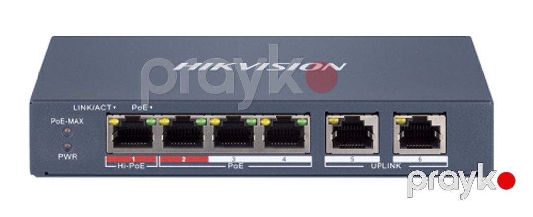 Hikvision 4 Portlu PoE Switch — Şəbəkə və server avadanlığı, Bakı (3)