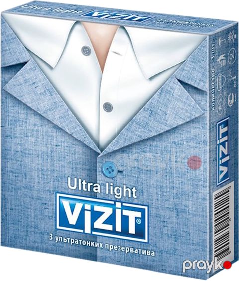 Prezervativlər Vizit Ultra light 3 əd — Bakı