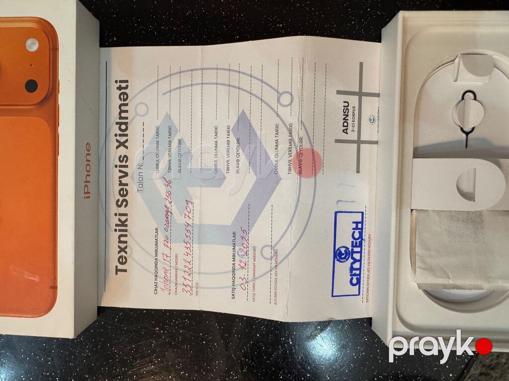 IPhone 17 Pro, 256 GB, Narıncı, Zəmanət, Face ID — Apple iPhone, Bakı (8)