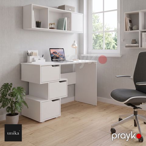 Kompüter masası, Ldsp, ağ, 120x75x50 sm — Bakı