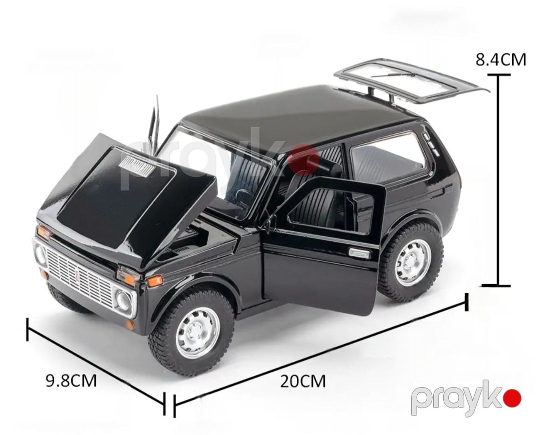 Oyuncaq avtomobil Lada Niva, metal, qara — Mallar, Bakı (2)