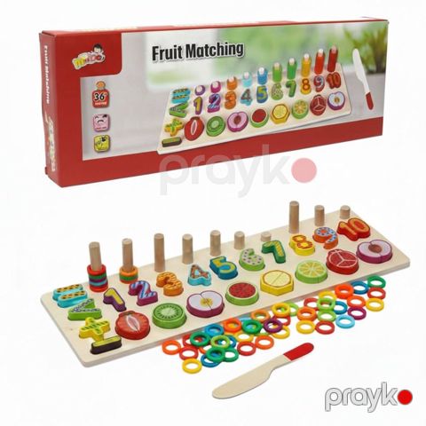 İnkişaf etdirən oyun Fruit Matching, plastik/taxta, 12-36 ay — Bakı