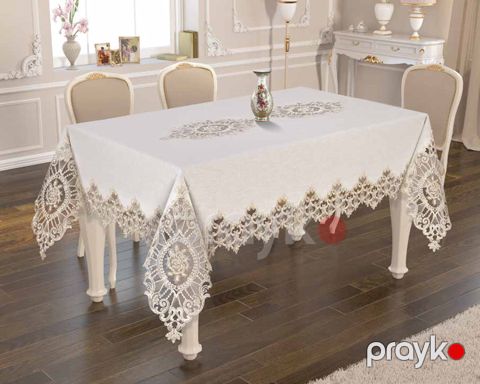 Süfrə Atak 032, düzbucaq, 160х220 sm, kətan, bej — Bakı