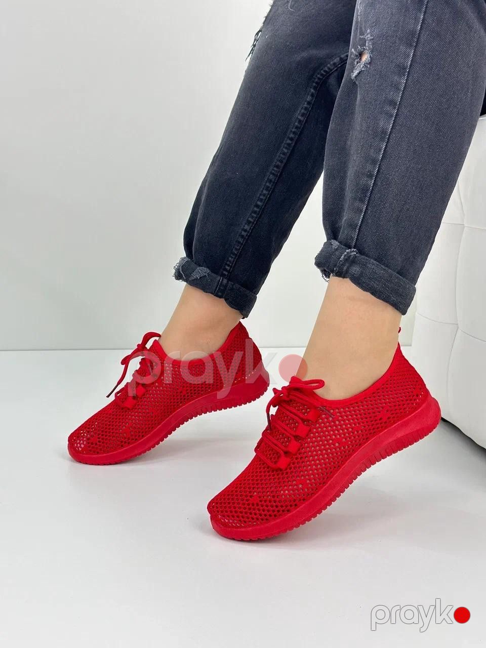 Qadınlar üçün slipon w-150-4, qırmızı, parça, ölçü 38 2.3 — Mallar, Bakı (2)