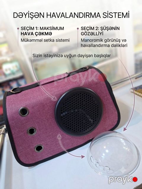 Daşıma çantası 12720, pişiklər və itlər üçün, eva, poliester, 5 kq — Bakı
