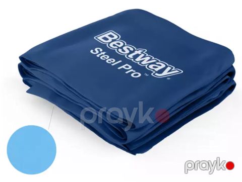 Hovuz üçün örtük (layner) Bestway Steel Pro 400x211x81 sm, göy — Bakı