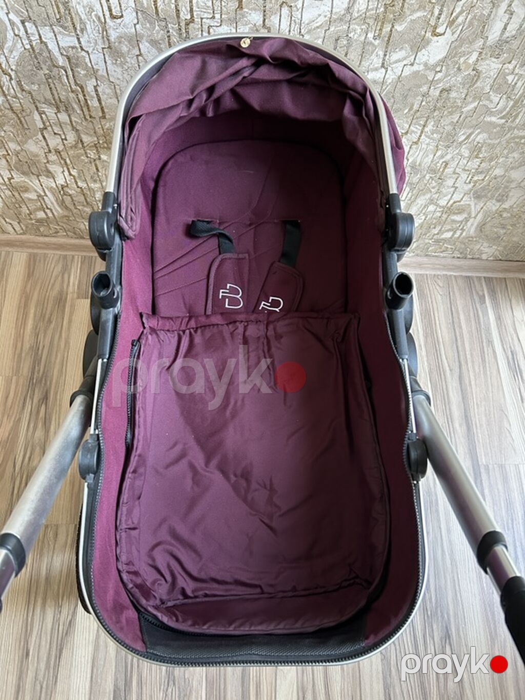 Uşaq arabası – ForBaby markası, bənövşəyi/bordo rəng. - Çərçivə — Arabalalar, Gəncə (4)