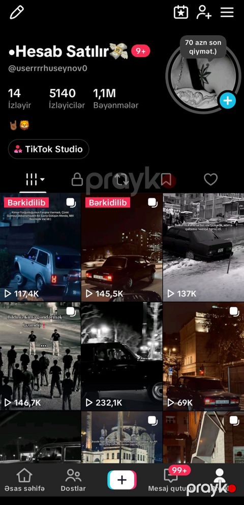 TikTok hesabı satılır İstifadəçi adı: @userrrrhuseynov0 14 — Goranboy