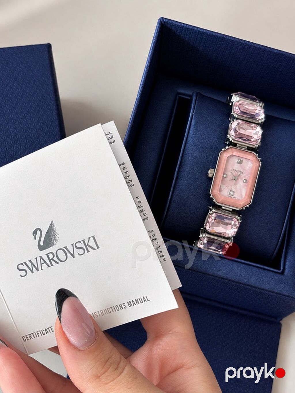 İşlənmiş, Qol saatı, Swarovski, rəng - Çəhrayı — Qol saatları, Bakı (2)