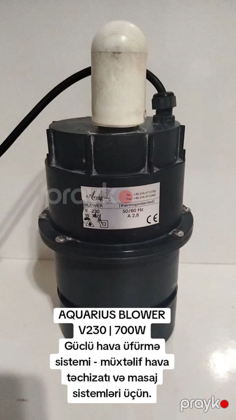 Aquarıus Blower V230 700W Güclü hava üfürmə sistemi — müxtəlif hava — Saray