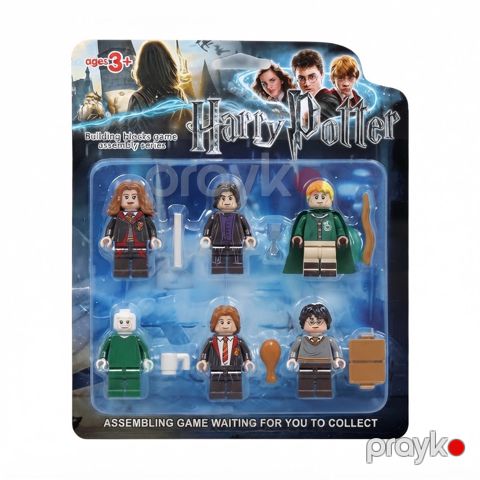 Fiqur dəsti No brand, hər kəs üçün, 6 əd., qutu, Harry Potter temalı mini fiqurlar və aksesuarlar, Lego tipli blok sistemi — Bakı