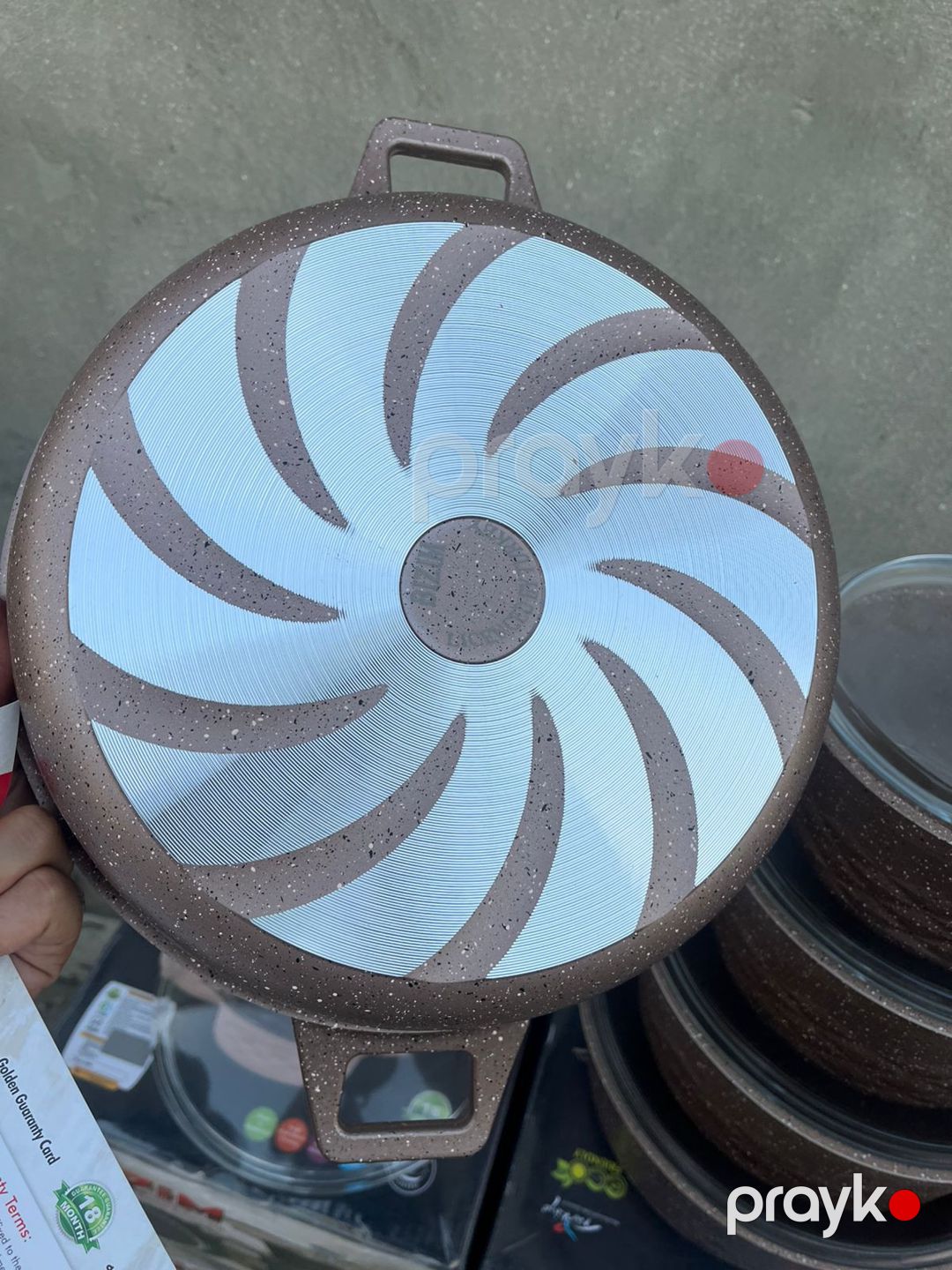 Qazan dəsti RB001_210967, qranit, 4 mm, qəhvəyi, şüşə qapaqlı, 10 parça - RB001_210967 — Mallar, Bakı (3)