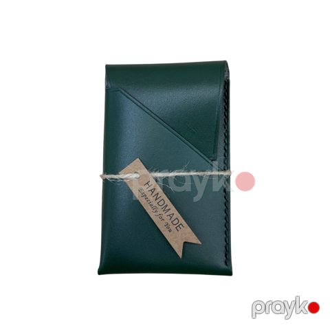 Pul kisəsi F90, dəri, yaşıl, 6.5x9.7 sm — Bakı