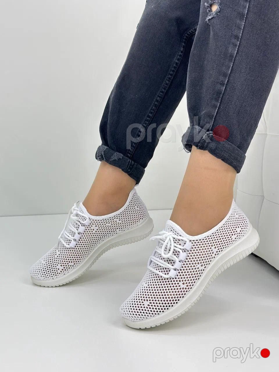 Qadınlar üçün slipon w-150-2, ağ, parça, ölçü 39 1.3 — Mallar, Bakı (2)