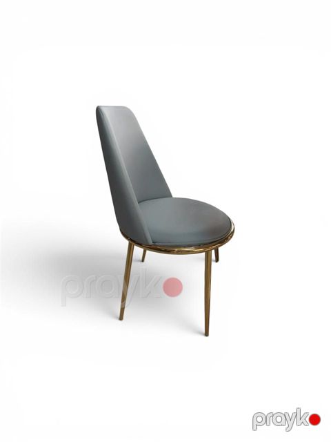 Stul, metal, qızılı/boz, 82x47x52 sm — Bakı
