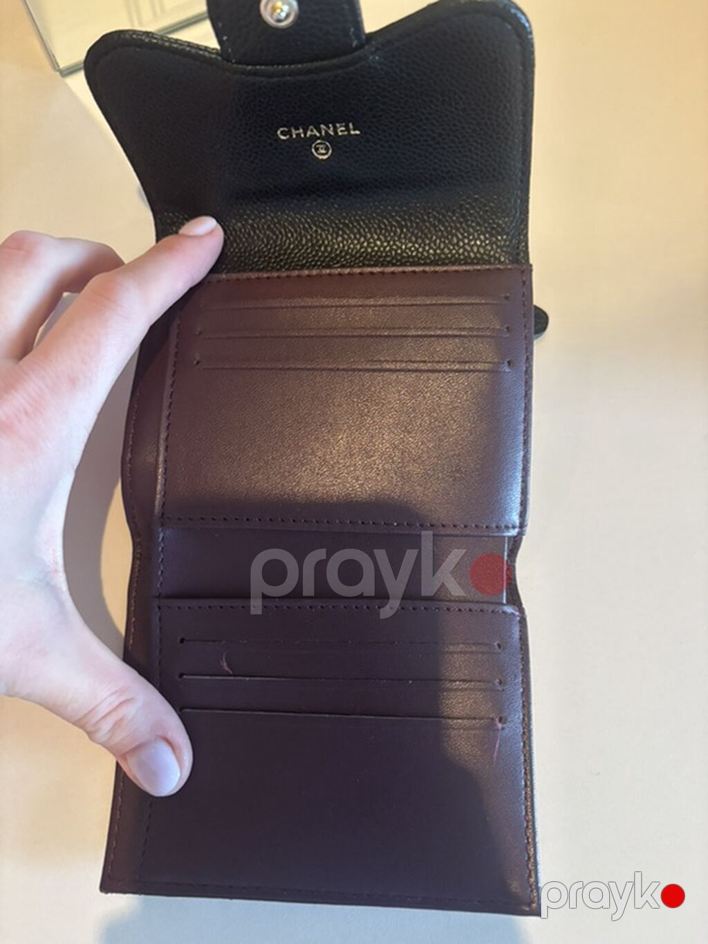 Chanel klassik qabarıq tikişli kiçik pulqabı - Rəng: qara, qızılı — Cüzdanlar və vizit kartlıqları, Bakı (3)