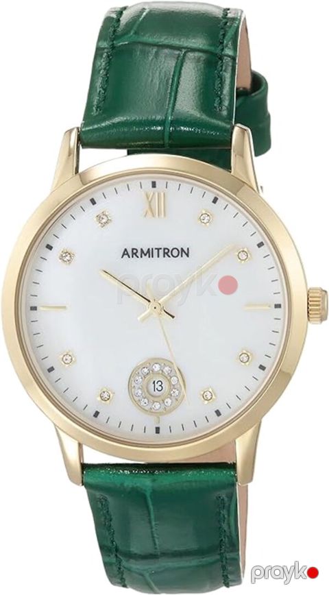 Qadın qol saatı Armitron Women's Genuine Crystal Accented 75/5834MPGPGN Yaşıl — Bakı