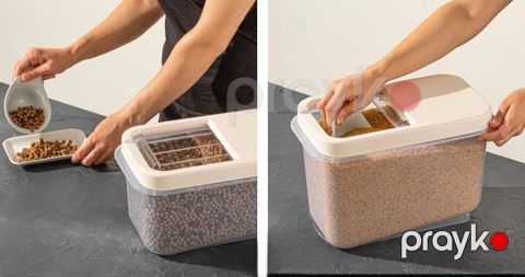 Qida saxlama konteyneri vm918, plastik, şəffaf, 5 l, 19.5x34.5x12.5 sm — Bakı
