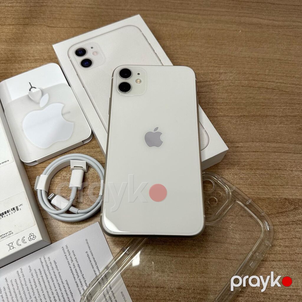 IPhone 11, 128 GB, Ağ, Zəmanət, Kredit, Simsiz şarj — Apple iPhone, Bakı (2)