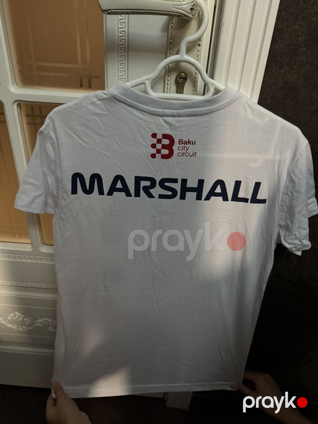 Orginal Baku City Circuit “Marshall” T‑şortu - Rəng: ağ - Ön hissə — Futbolka və polo, Bakı (2)