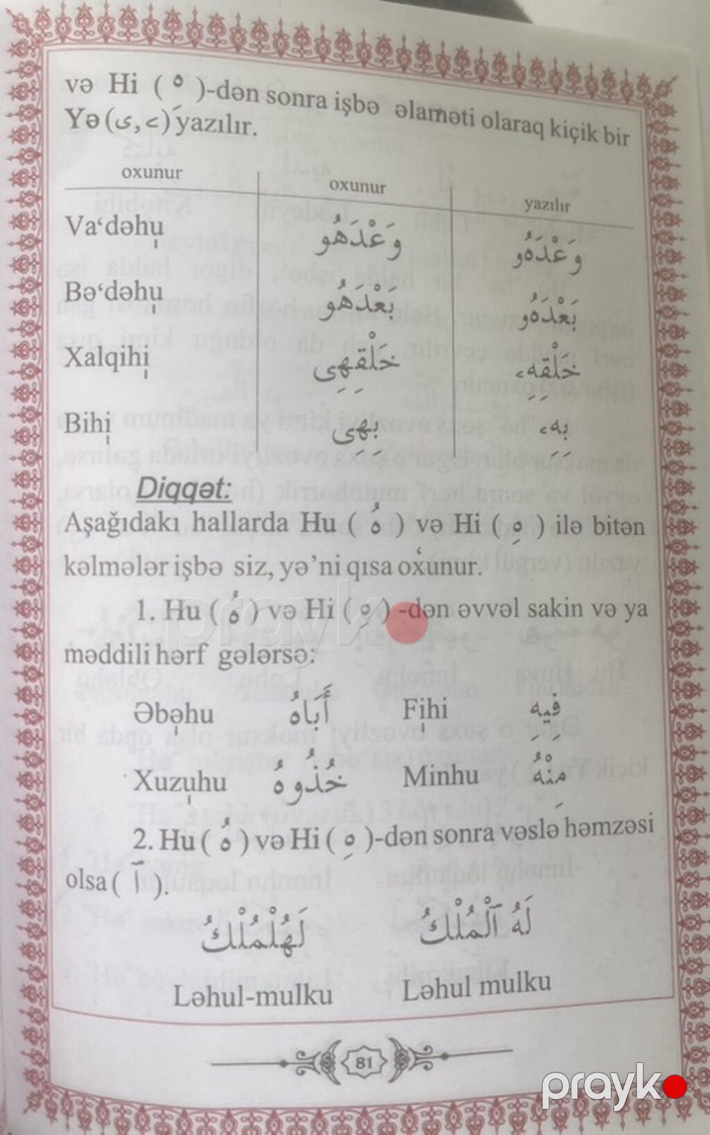 Quran oxumağı öyrənək – (kitab) Məzmuna dair: - Quranı ərəb əlifbası — Kitablar, Bakı (2)