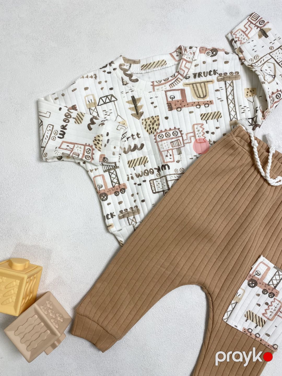 Yenidoğulan üçün dəst, Qəhvəyi, Pambıq, ölçü 6-9 ay — Mallar, Bakı (3)