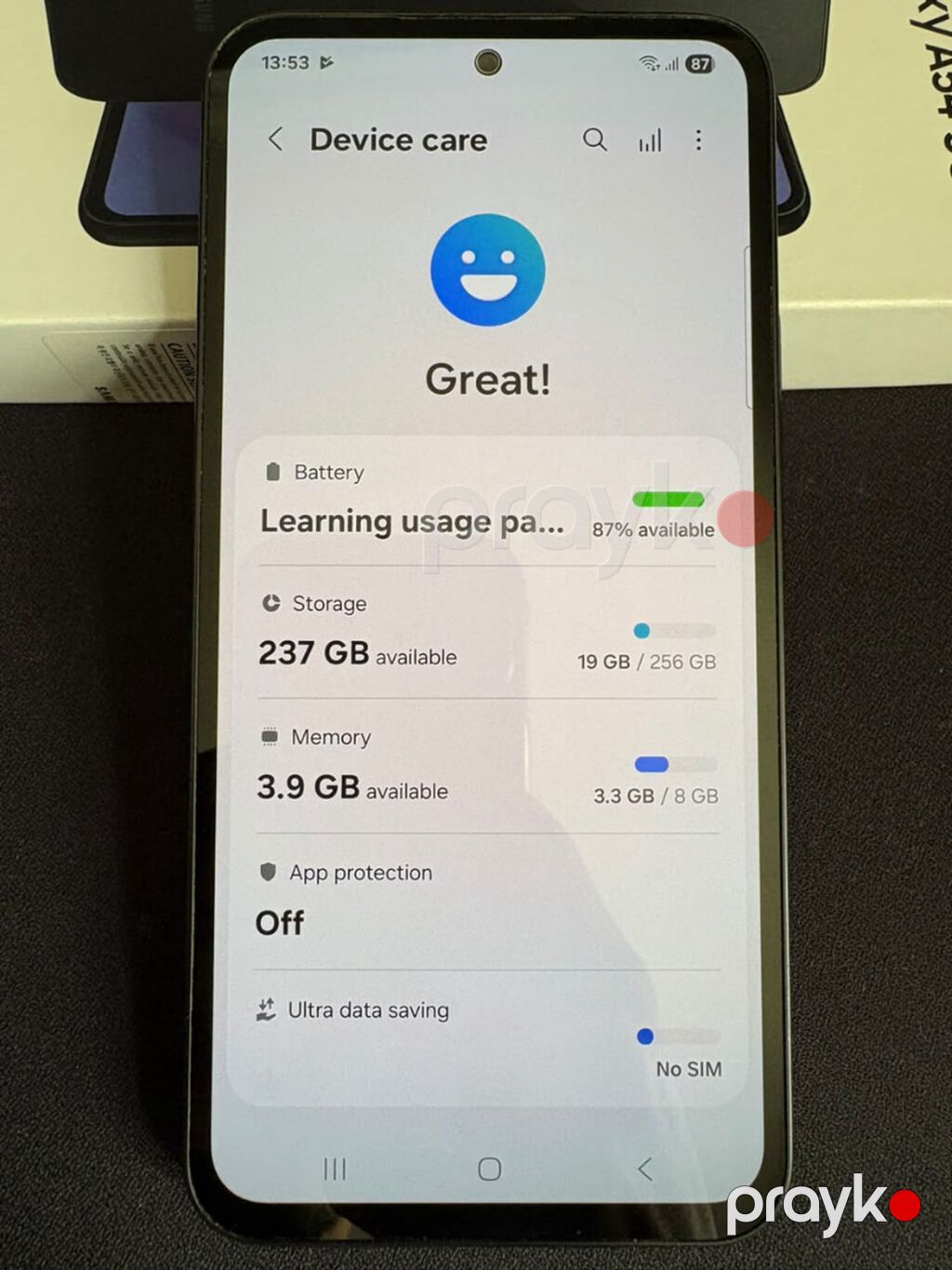 Samsung Galaxy A54 5G, 256 GB, rəng - Boz, Barmaq izi, İki sim kartlı, Face ID — Samsung, Bakı (4)