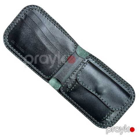 Pulqabı kişilər üçün 78909235, yaşıl, təbii dəri — Bakı