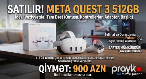 VR Meta Quest 3 512GB — Bakı