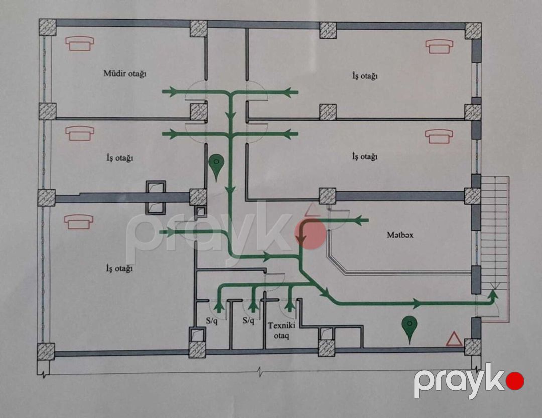 İcarəyə verilir 5 otaqlı ofis 260 m² — Ofis, Bakı (10)