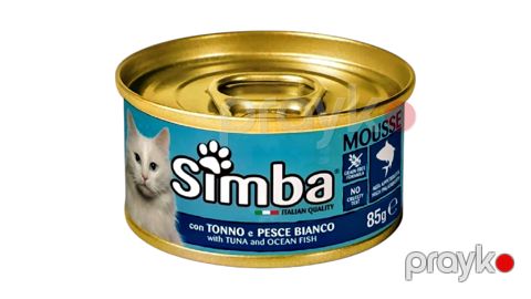 Pişiklər üçün nəm yem Simba Mousse with Tuna and Ocean Fish, 85 q — Bakı