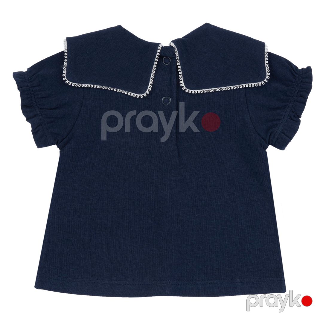 Qızlar üçün futbolka Chicco 9101186000000-88, göy, pambıq/elastan, ölçü 6 ay — Mallar, Bakı (2)