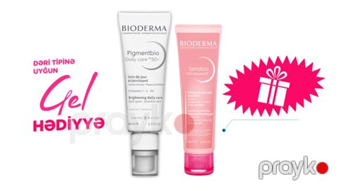 Günəşdən qoruyucu krem Bioderma Pigmentbio Daily Care SPF50 40 ml + Yuyunma geli Bioderma Sensibio Foaming 45 ml Hədiyyə — Bakı