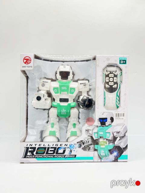 Radio vasitəsi ilə idarə olunan robot, ağ/yaşıl — Bakı