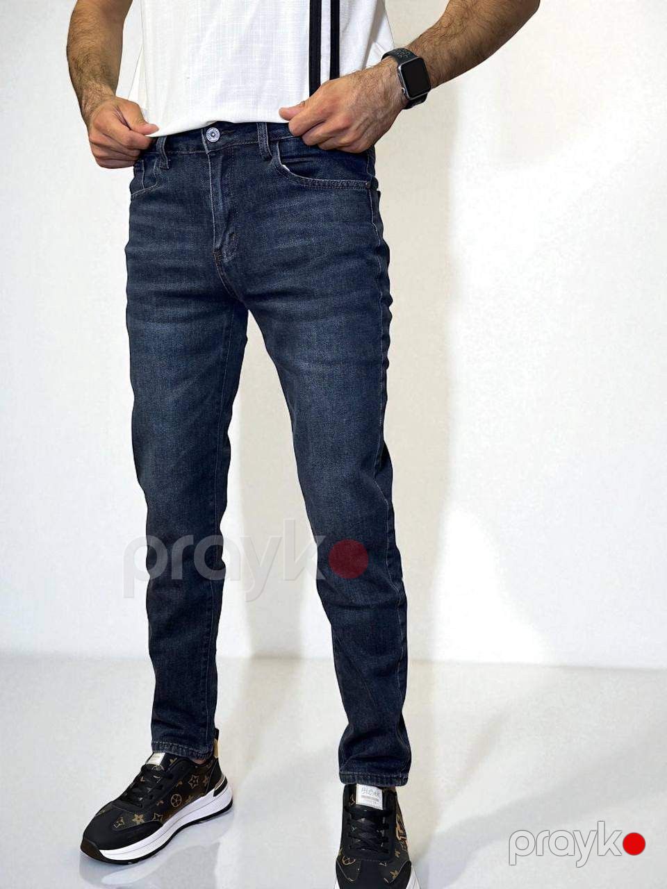 Kişilər üçün dar cins TCS 2235, göy, pambıq, ölçü 36 — Mallar, Bakı (3)