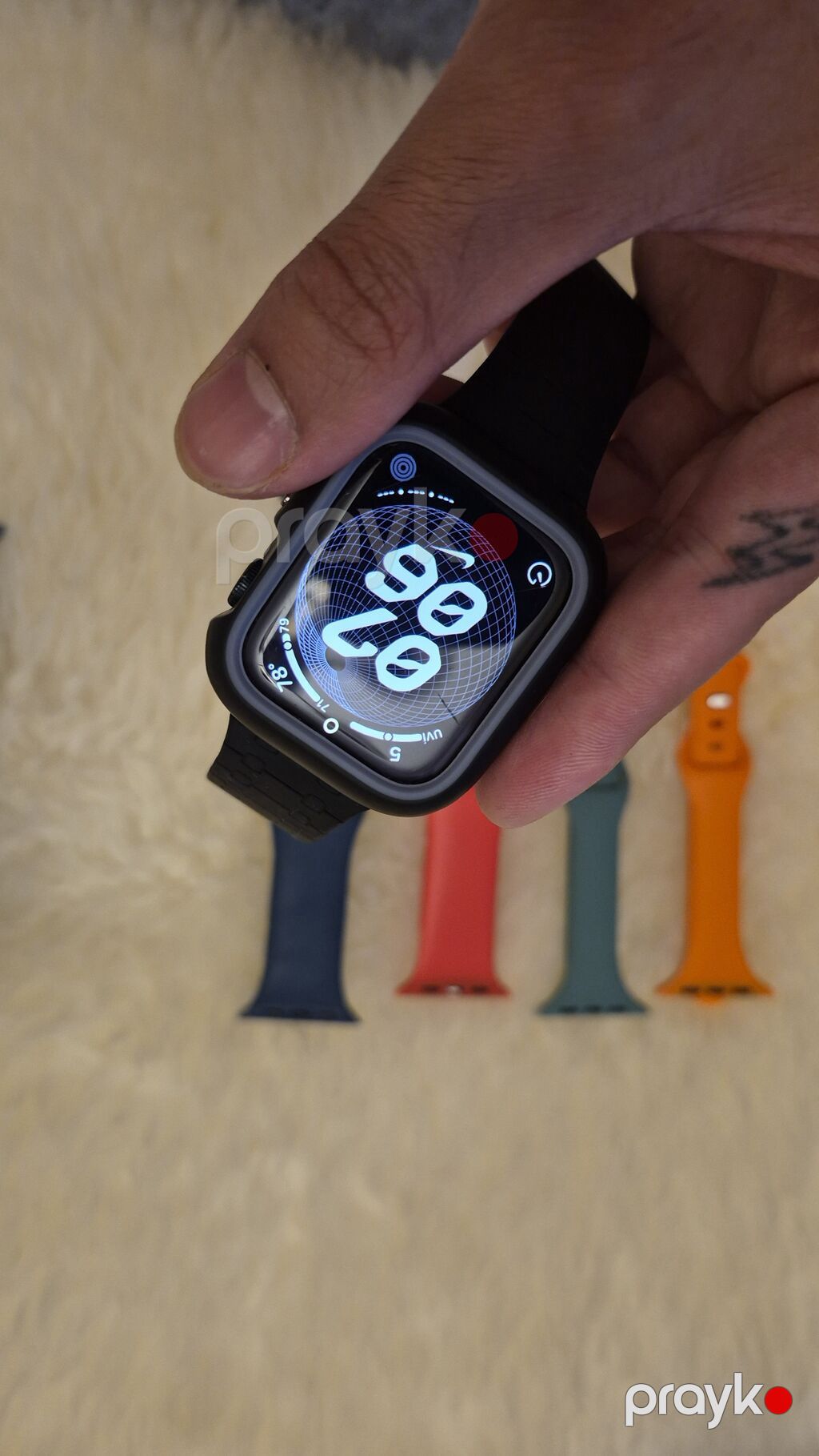 Apple Watch 7 45 mm) və çoxsaylı kəmər seti - Rəqəmsal displeyli — Qol saatları, Bakı (2)
