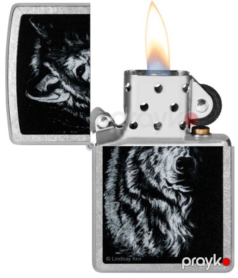 Alışqan Zippo Zippo Lindsay Kivi Wolf Street Chrome 46149 — Bakı