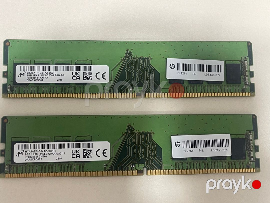 HP(Micron) 2x8GB(16GB) DDR4 3200Mhz CL22 — Kompüterlər və noutbuklar, Bakı (2)