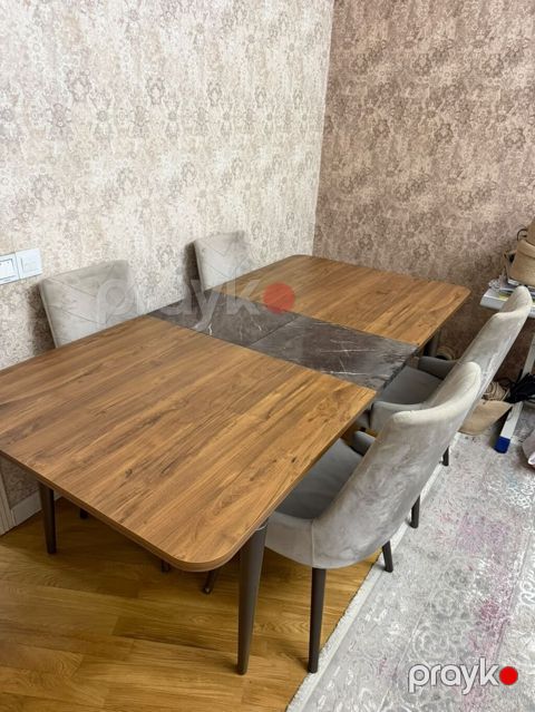 Masa dəsti satılır 330₼. 4 oturcağı var. açılır. Ünvan Xətai — Digah