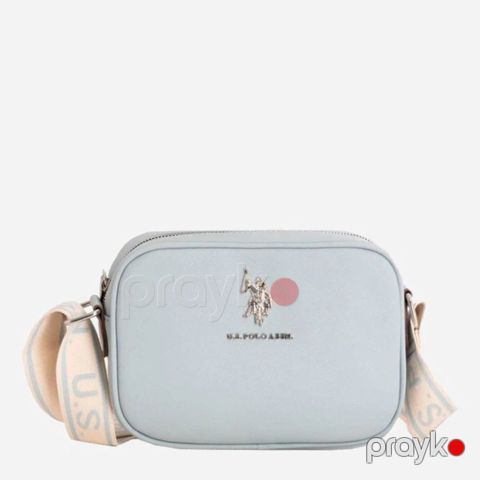 Kross-bodi çanta U.S. Polo Assn., açıq mavi, eko dəri, 21x15 sm — Bakı