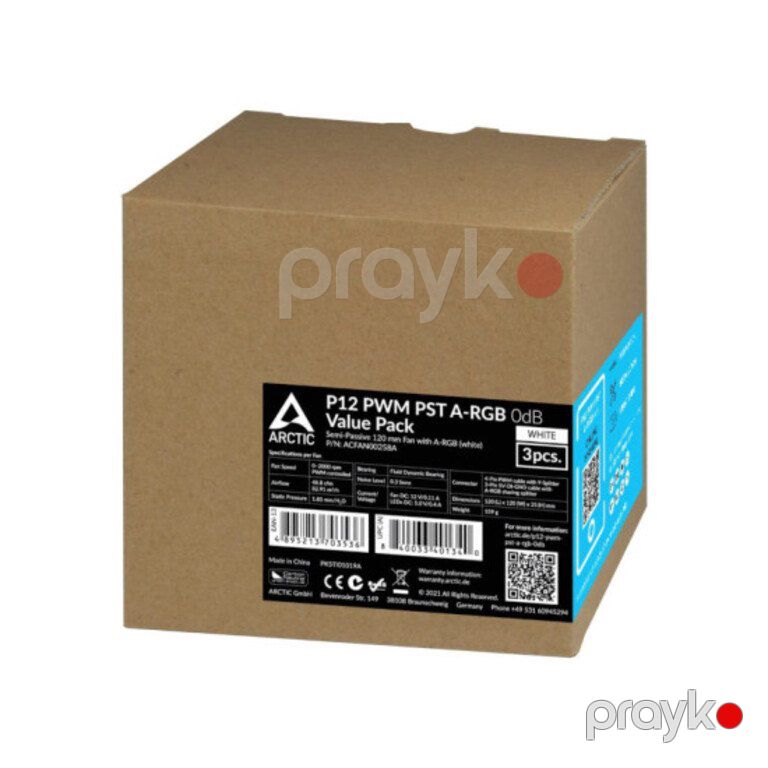 Arctıc P12 PWM PST A-rgb 120mm Case Fan A-rgb 3 in 1 Pack — Kompüterlər və noutbuklar, Bakı (3)