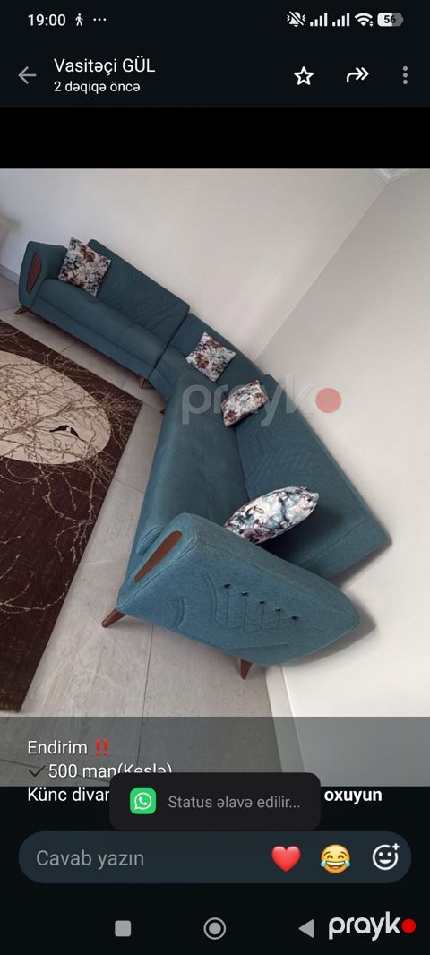 Endirim 500 man(Keşlə). Künc divan. Açılan və bazalı. Heç bir — Bakı
